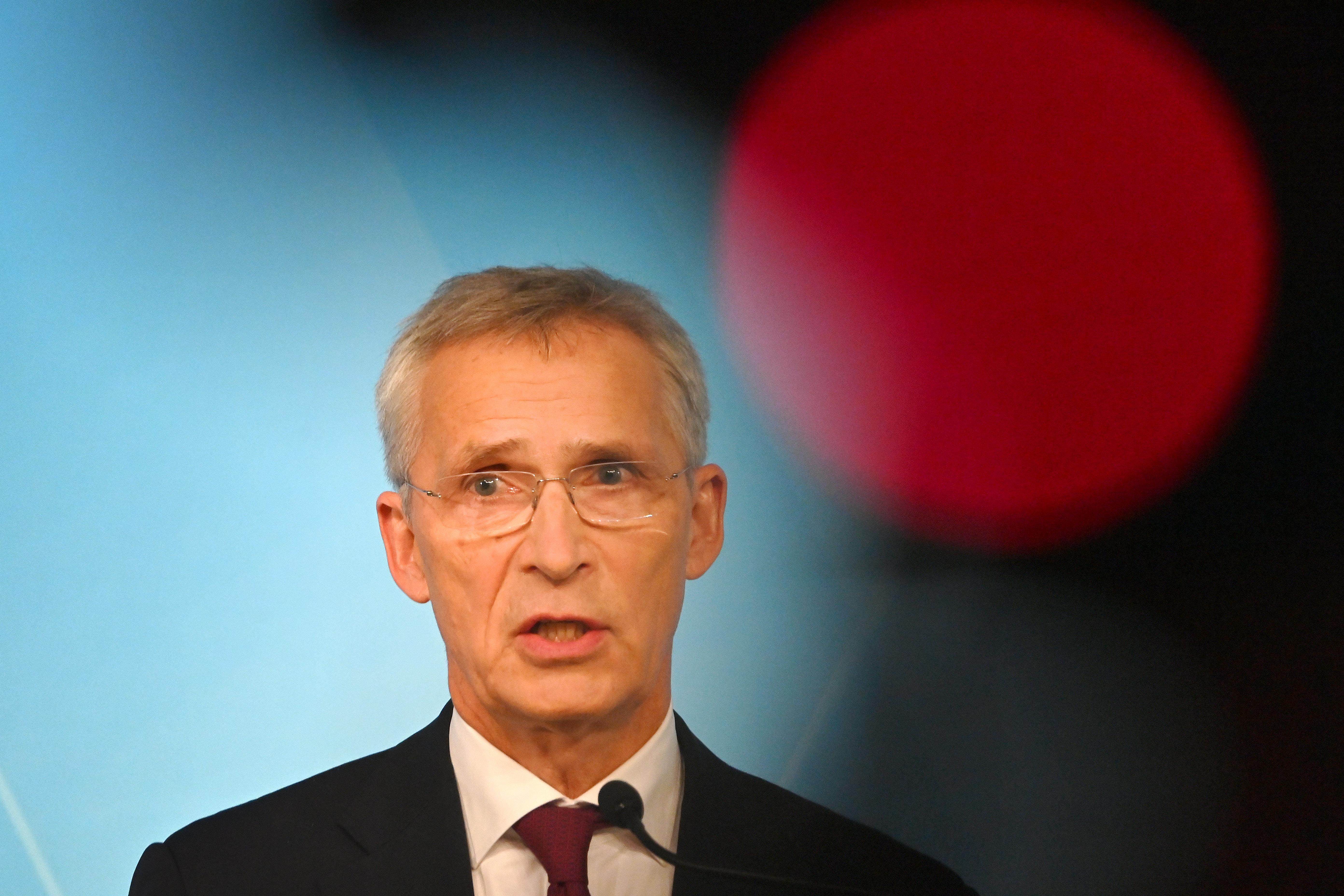 Jens Stoltenberg, der Leiter der Münchner Sicherheitskonferenz im Prinz Carl Palais in München.