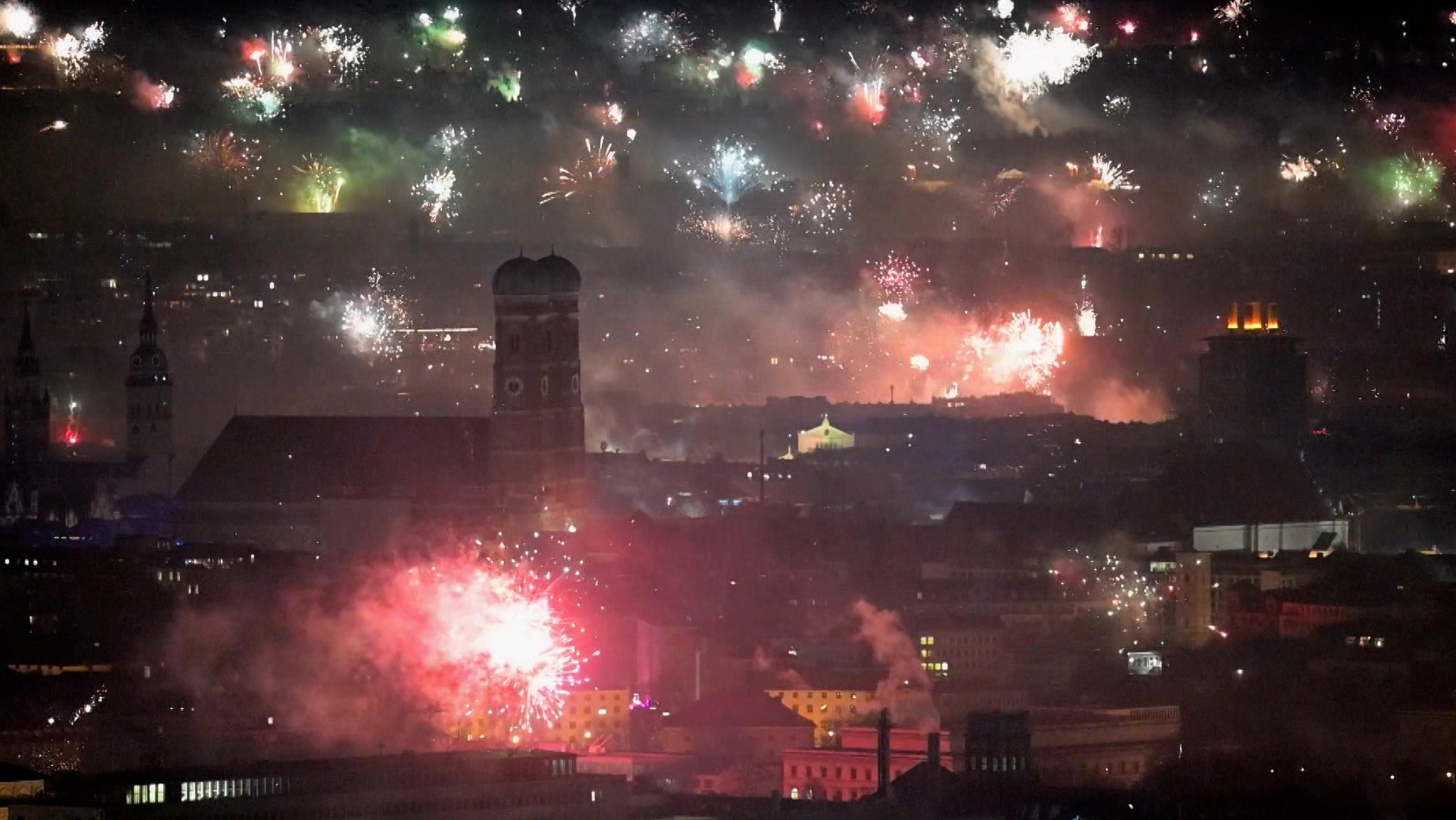 Silvesterfeuerwerk in München