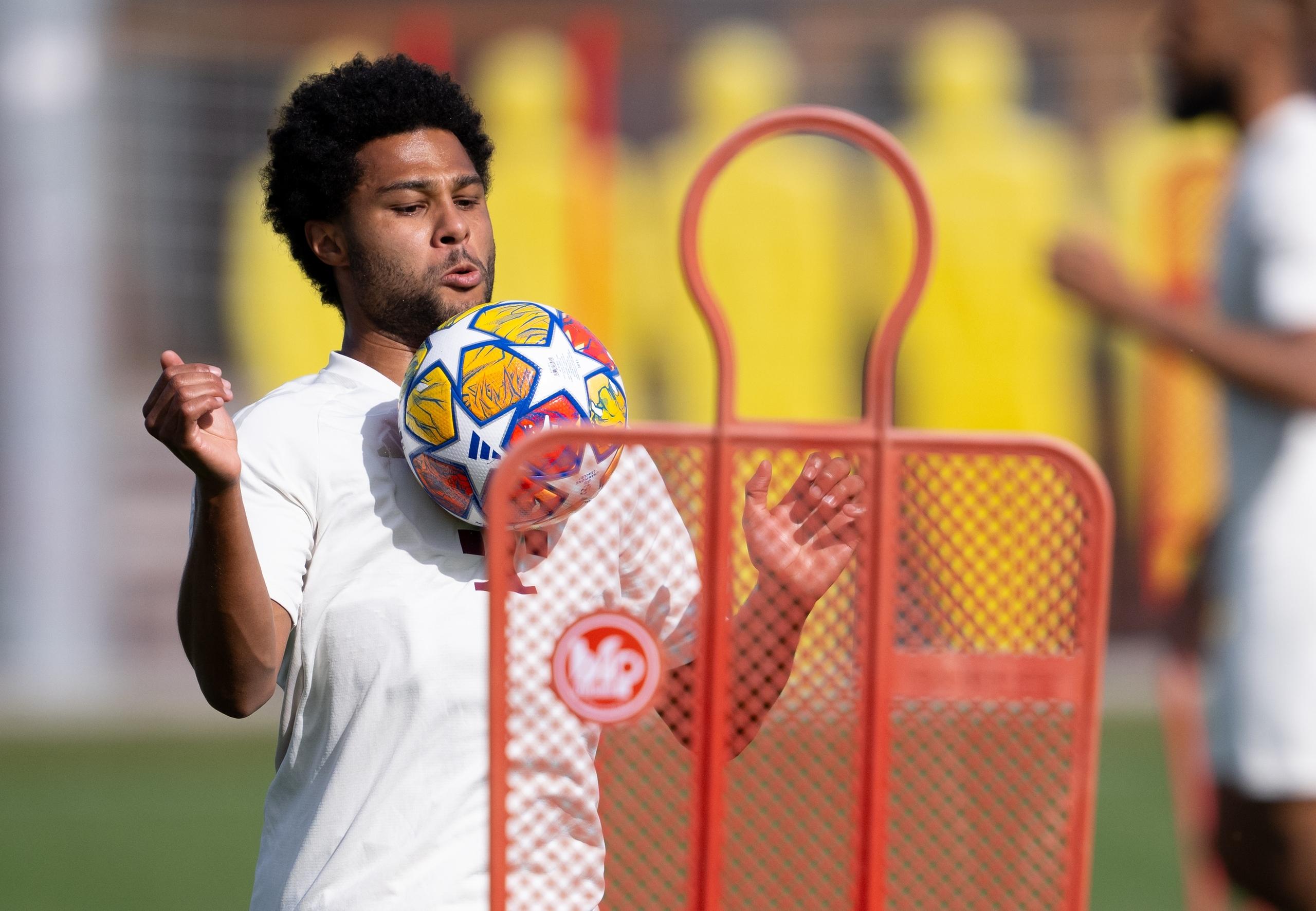 Serge Gnabry im Abschlusstraining vor Real Madrid