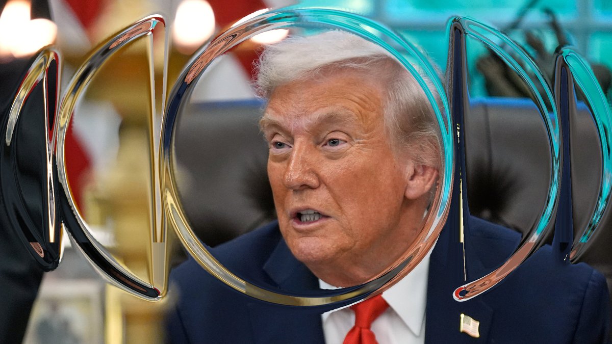 US-Präsident Donald Trump | Bild: dpa-Bildfunk/Manuel Balce Ceneta. Illustration: BR. US-Präsident Donald Trump