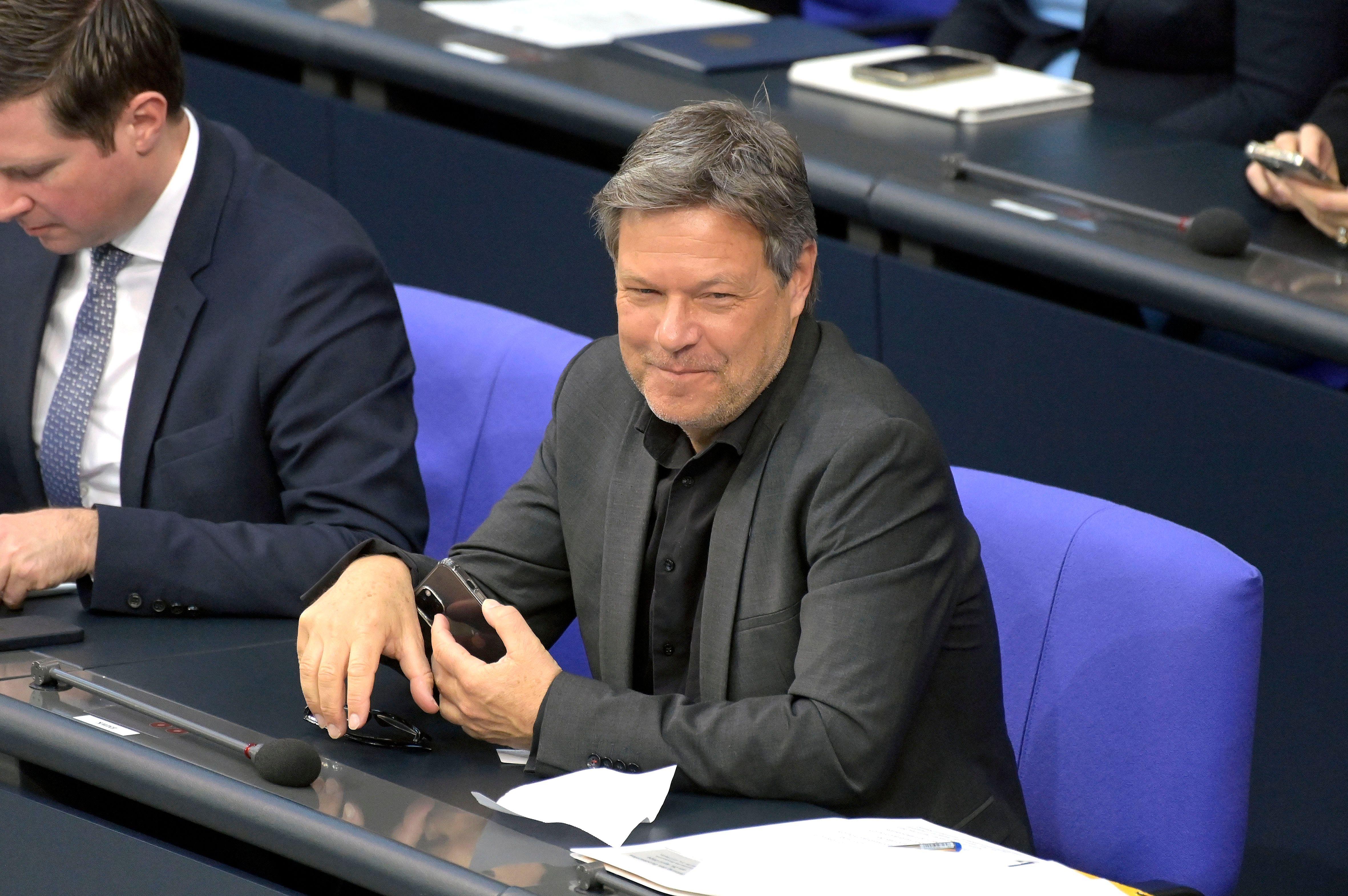 Robert Habeck in der 167. Sitzung des Deutschen Bundestages im Reichstagsgebäude. Berlin, 26.04.2024