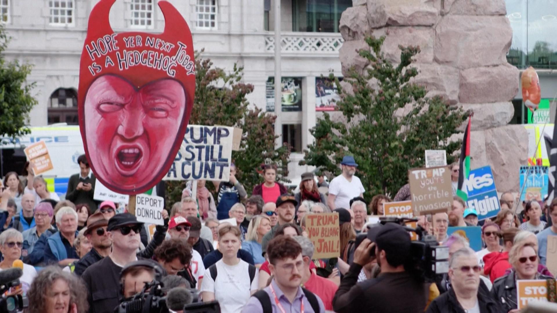 Proteste gegen Trump in Schottland