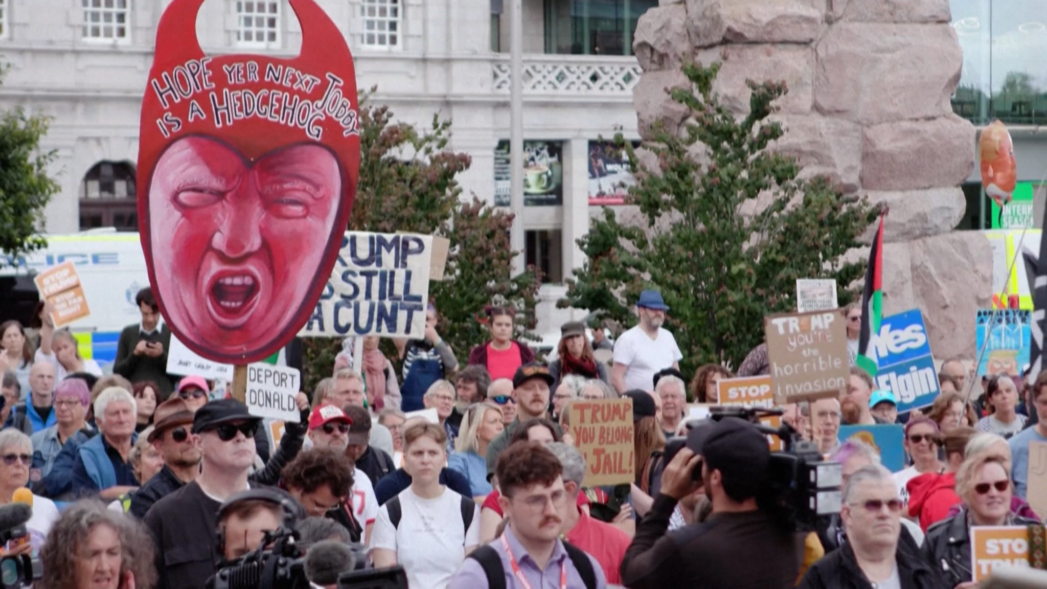Proteste gegen Trump in Schottland