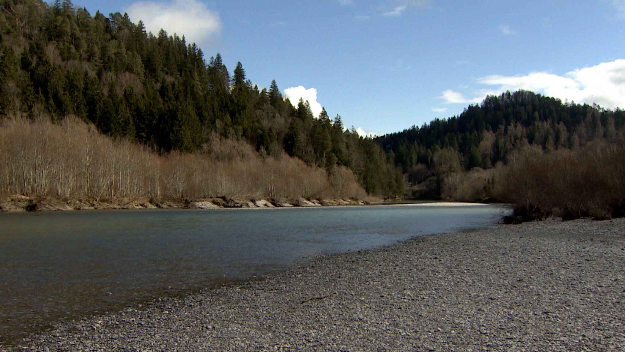 Der Fluss Lech in der Nähe von Füssen