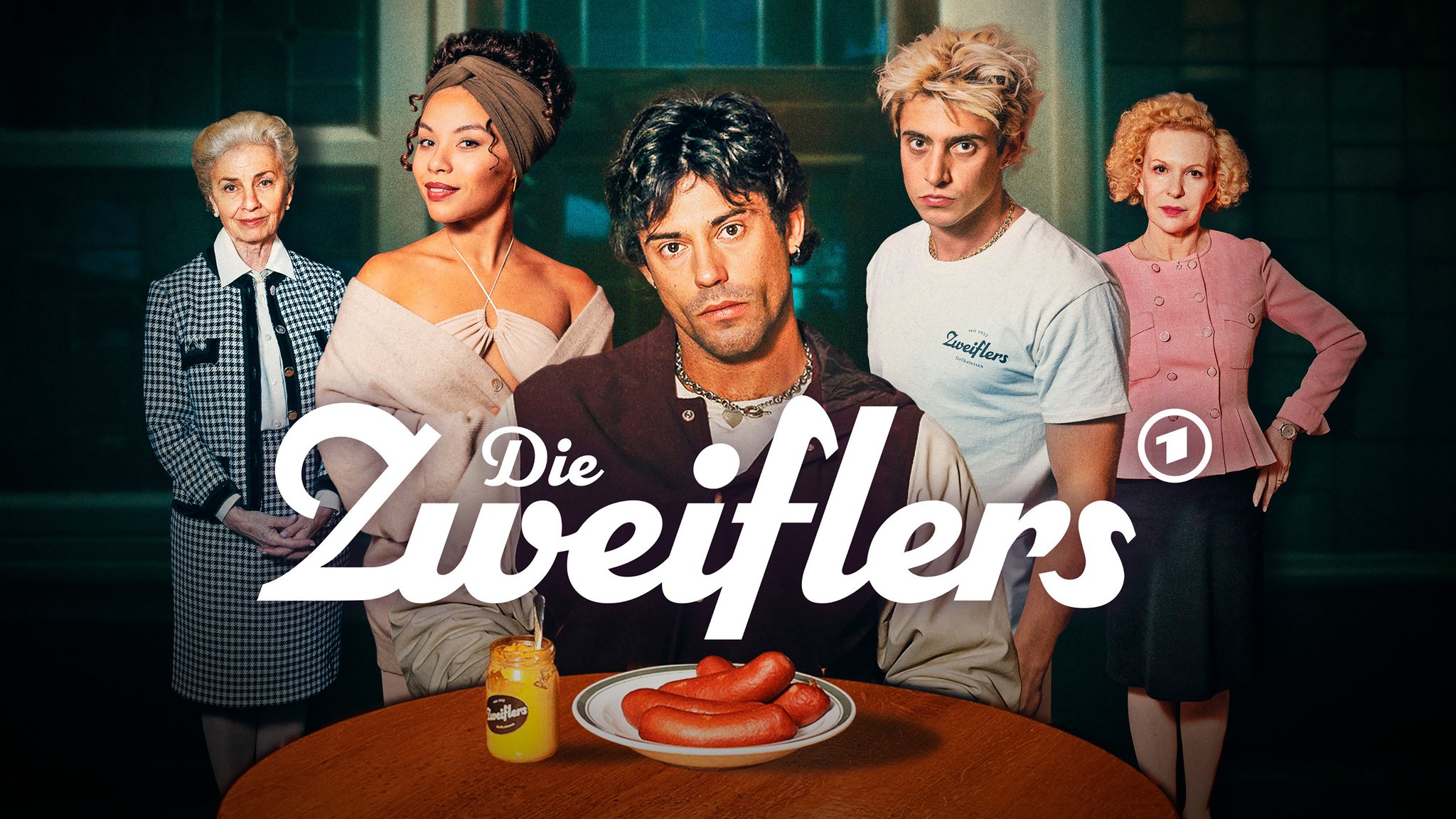 Die Zweiflers" (v. li. n. re.): Lilka (Ellanor Rissa), Saba (Saffron Marni Coomber), Samuel (Aaron Altaras), Leon (Leo Altaras) und Mimi (Sunnyi Melles)