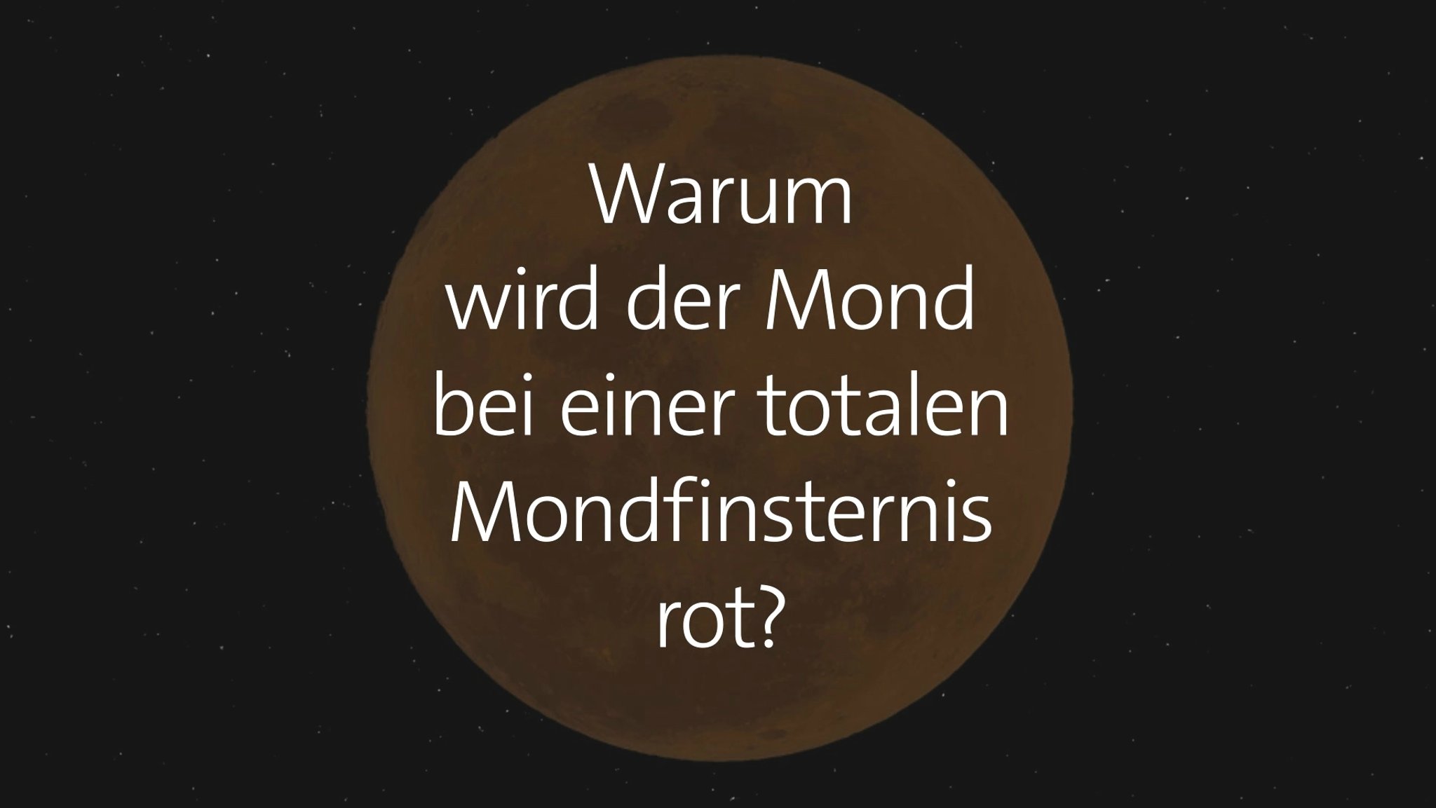 Warum wird der Mond bei einer totalen Mondfinsternis rot? Glutrote Scheibe des Vollmondes während einer totalen Mondfinsternis