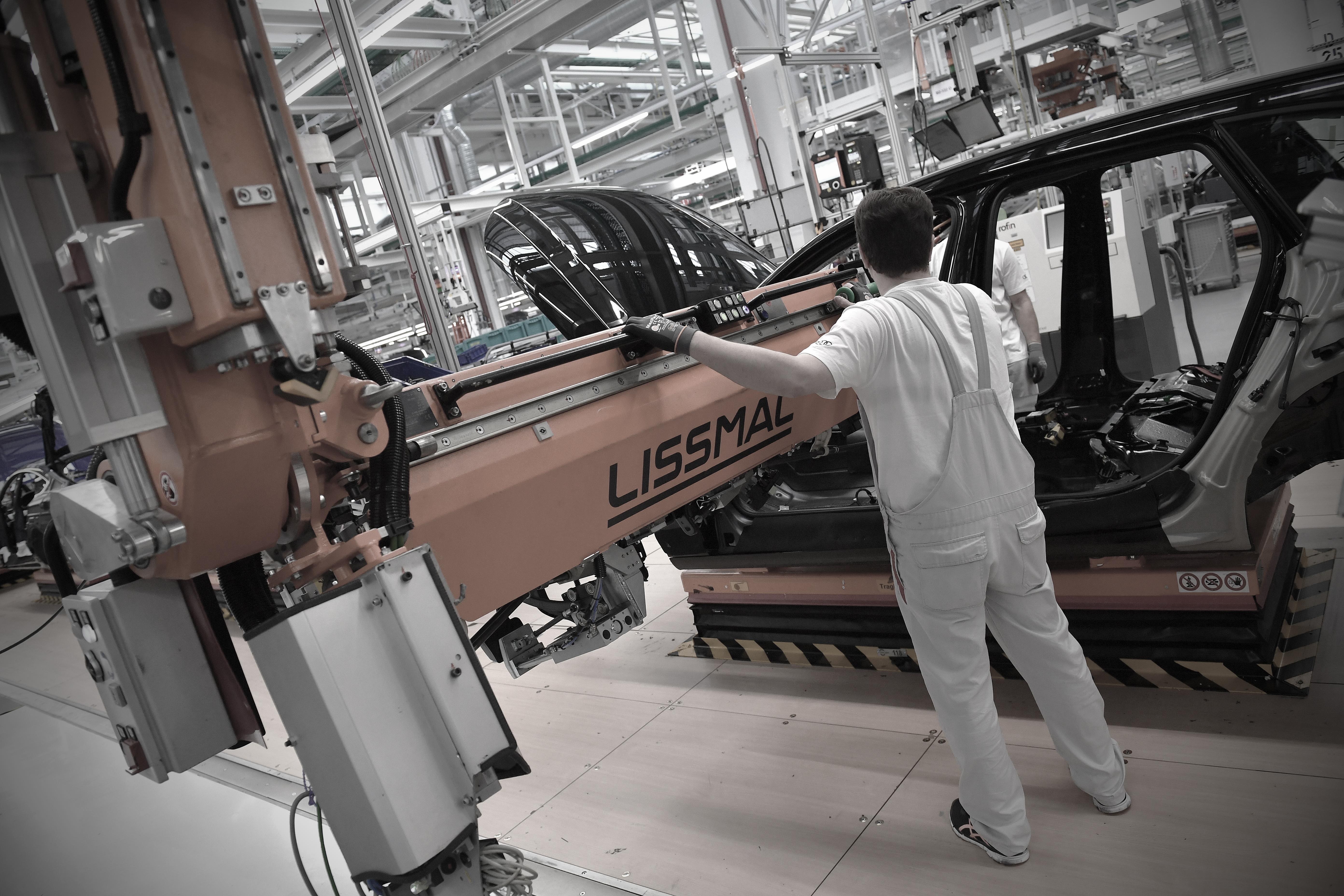 Montage in einem Audi-Werk