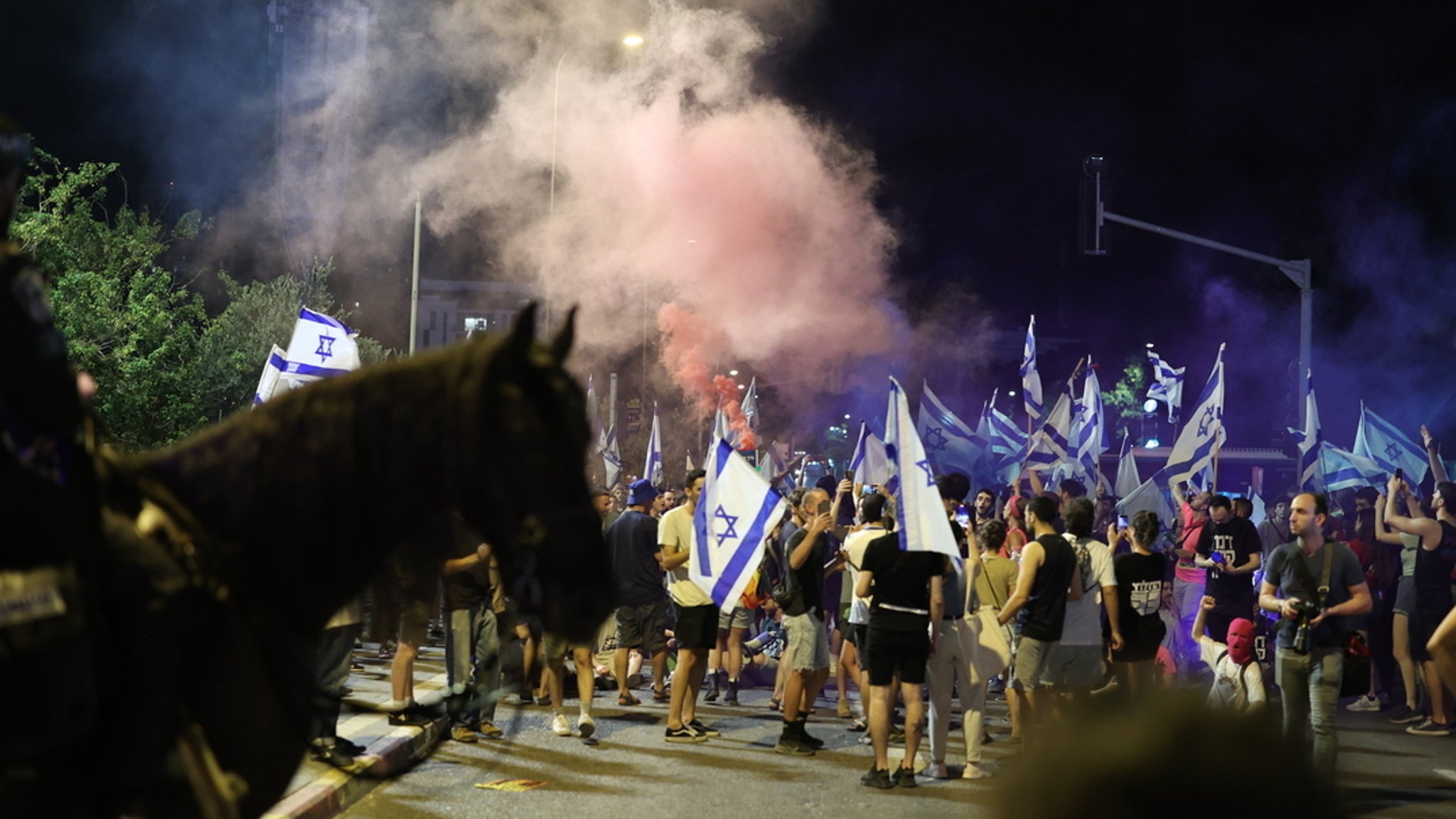 Demo-Teilnehmer auf der Straße