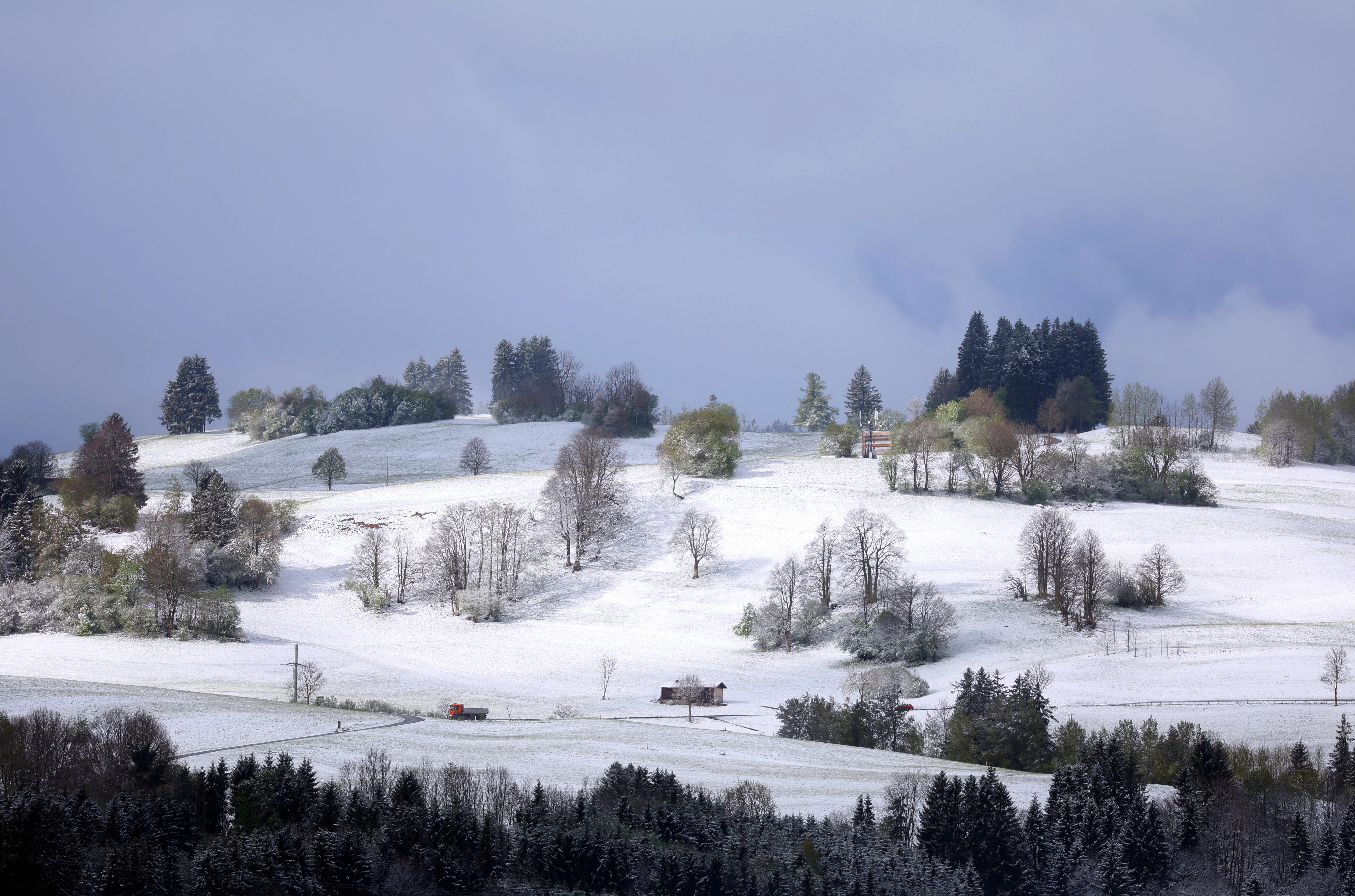 Winterliche Landschaft im Oberallgäu bei Oy-Mittelberg 