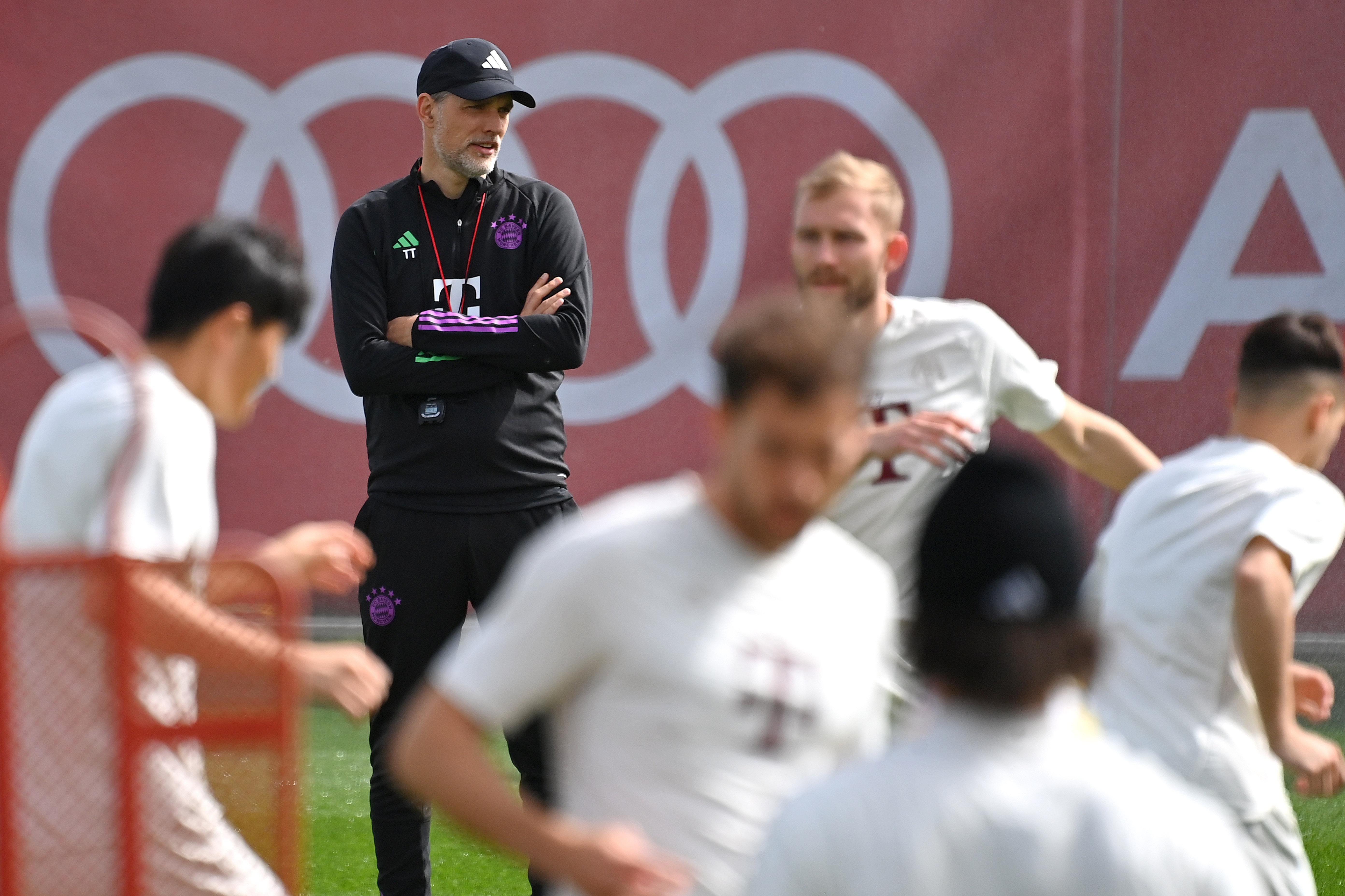 Thomas Tuchel beim Abschlusstraining vor dem Champions-League-Duell mit dem FC Arsenal