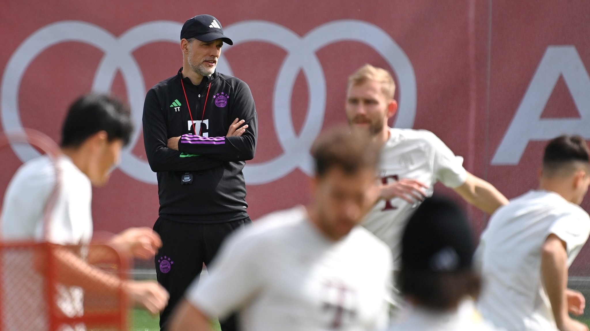 Thomas Tuchel beim Abschlusstraining vor dem Champions-League-Duell mit dem FC Arsenal