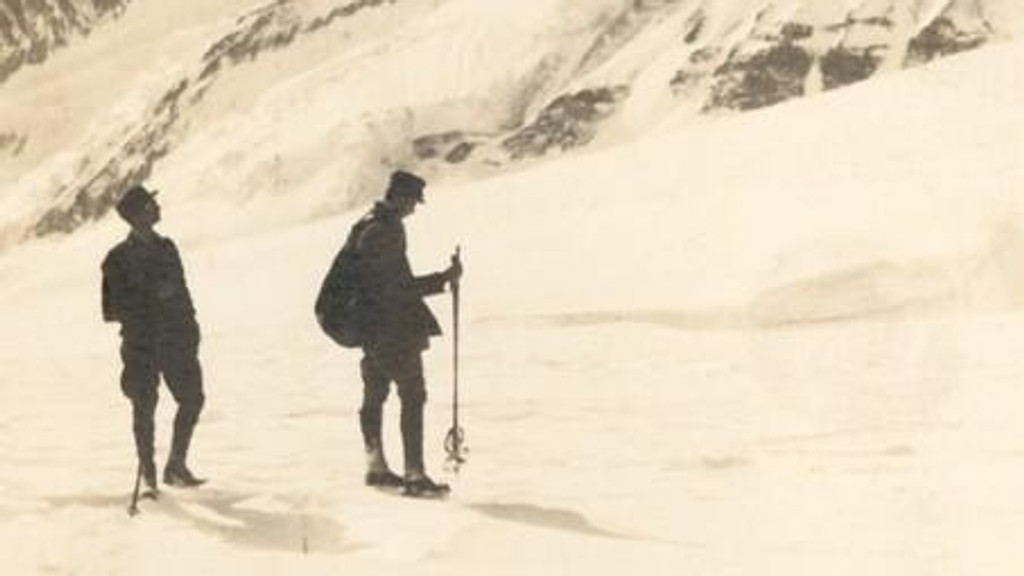 Der jüdische Alpinist Paul Preuss am Großglockner, um 1910.