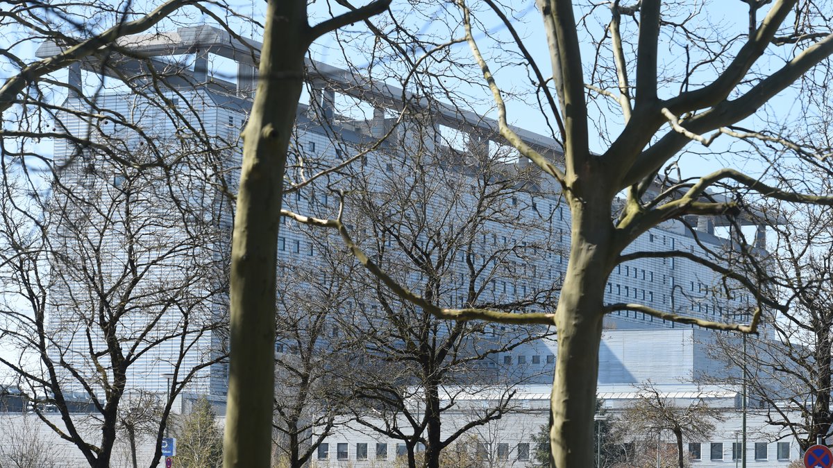 Bäume vor dem Klinikum Großhadern der Ludwig-Maximilians-Universität München