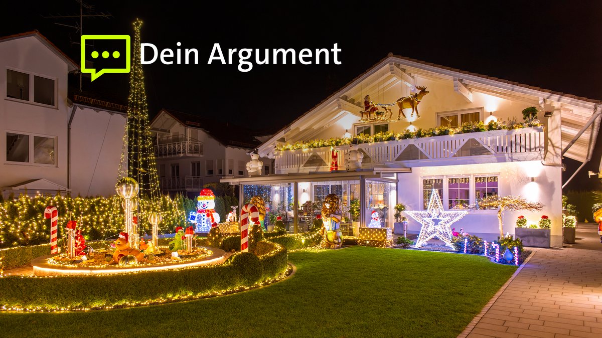 Bunte Weihnachtslichter: Vollendung vs. Energieverschwendung