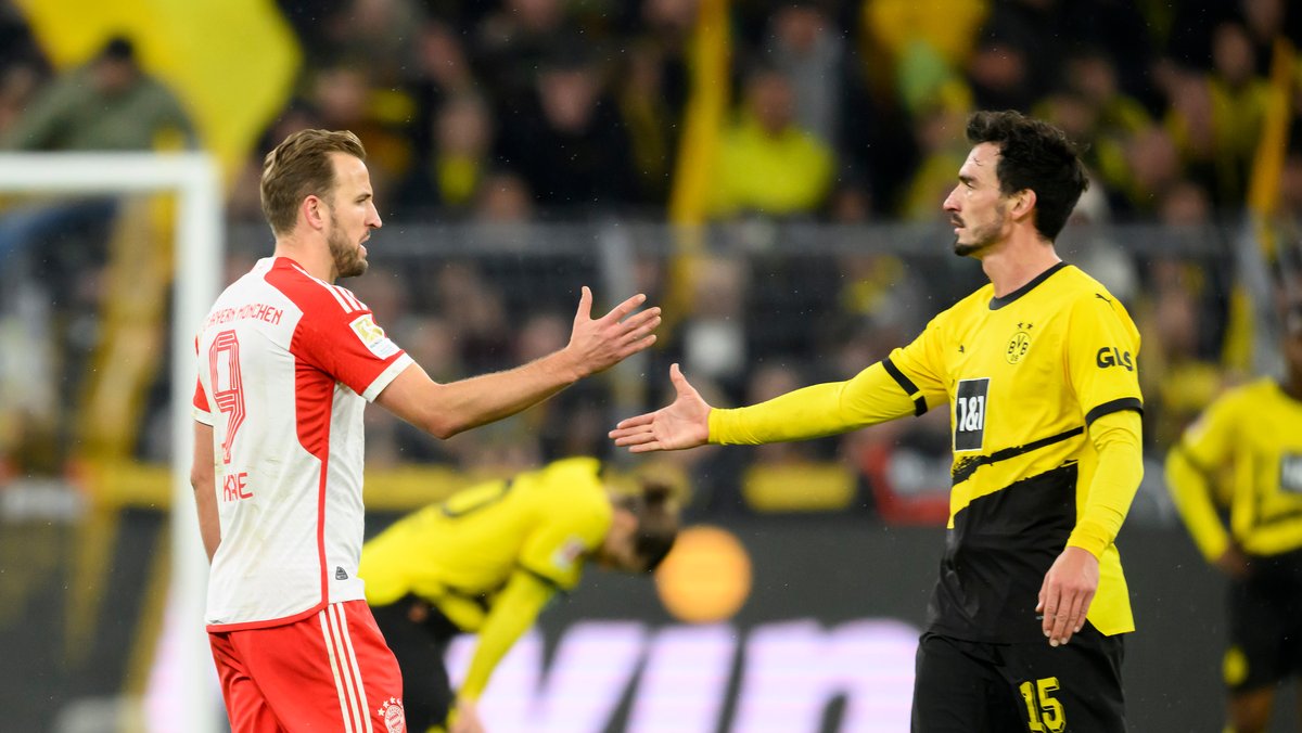 Handshake statt Ellbogencheck? Harry Kane (links) und Mats Hummels beim letzten Duell zwischen Borussia Dortmund und dem FC Bayern.