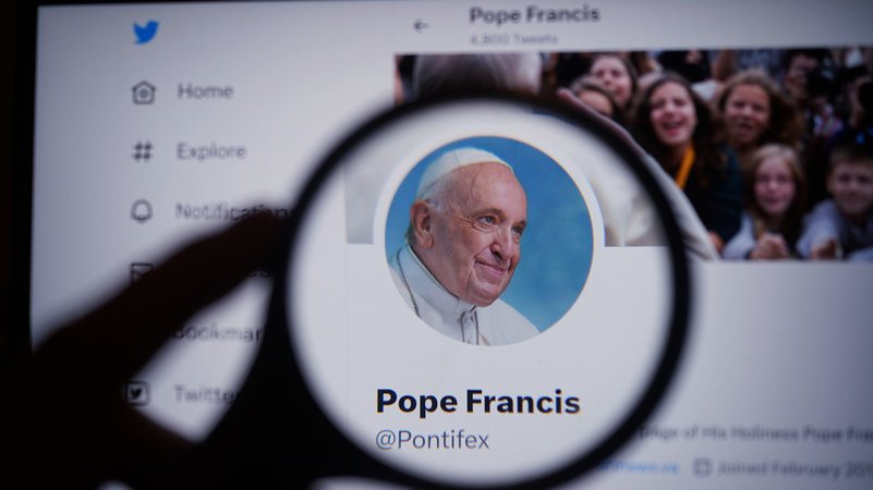 Screenshot vom Twitter-Account des Papstes