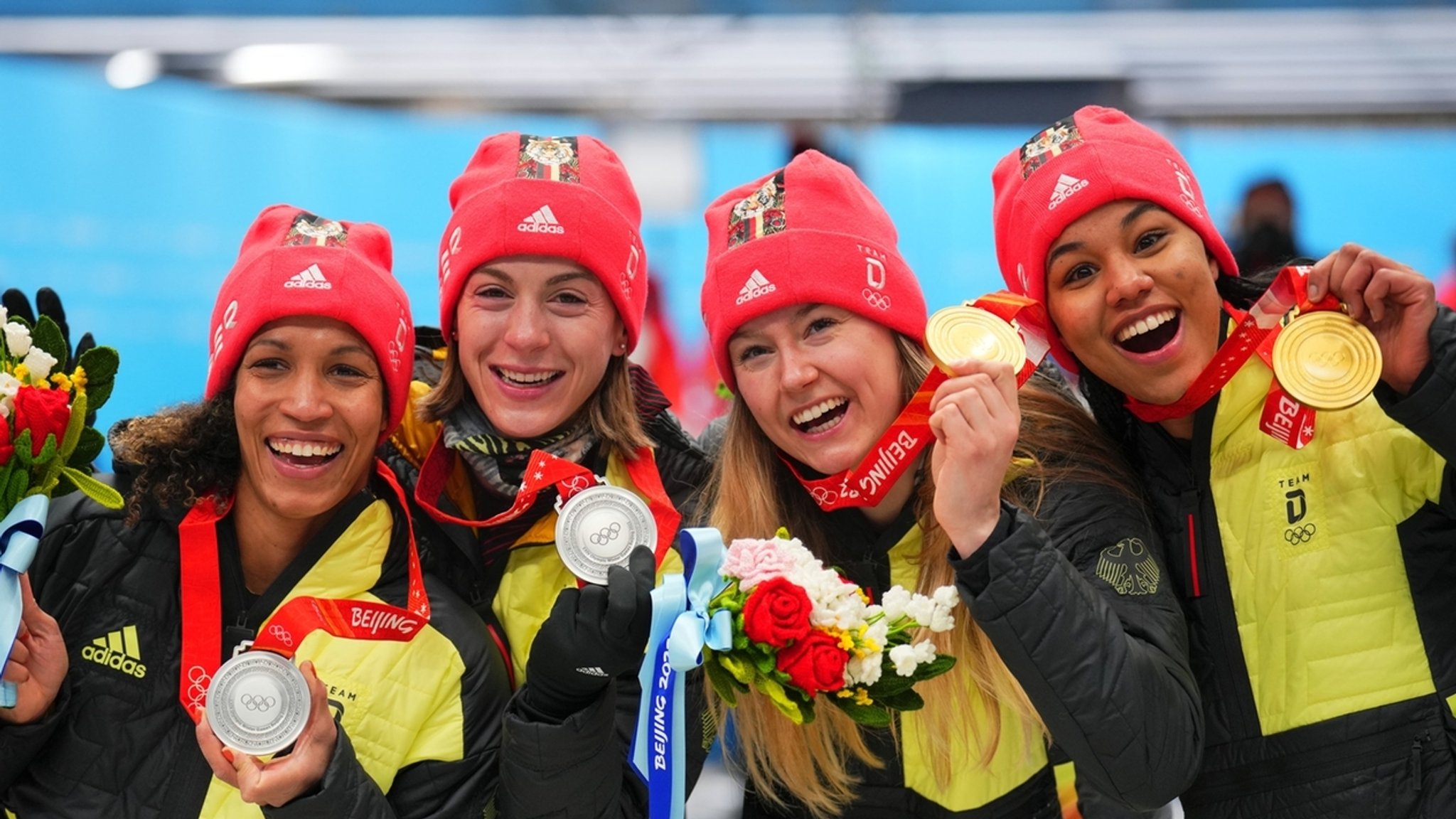 V.l.n.r.: Mariama Jamanka, Alexandra Burghardt, Laura Nolte, Deborah Levi