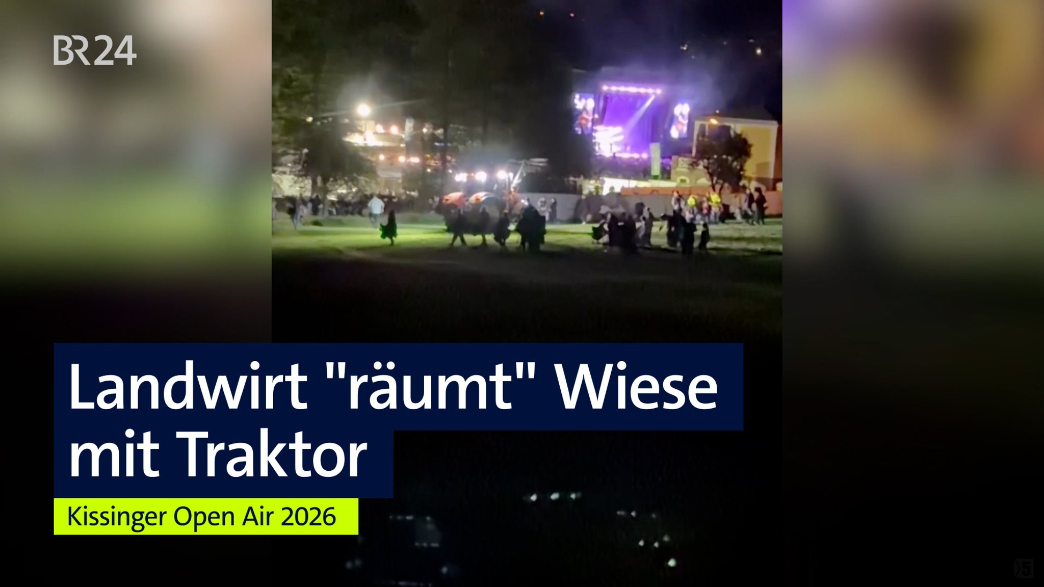 In Bad Kissingen wollte ein Landwirt offenbar Musikfans des Kissinger Open Air von seiner Wiese vertreiben.