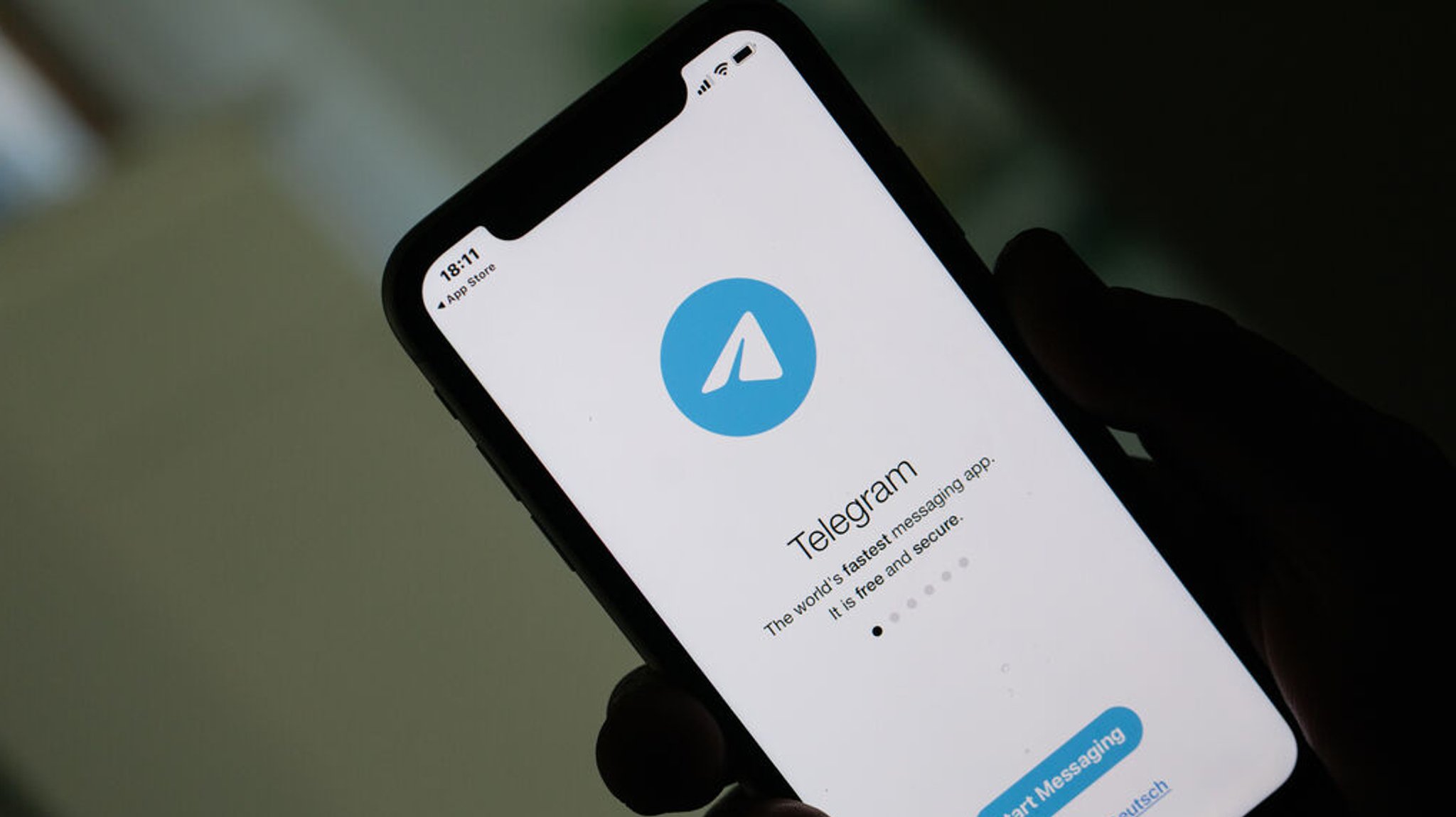 Der Telegram Messenger auf einem Smartphone.