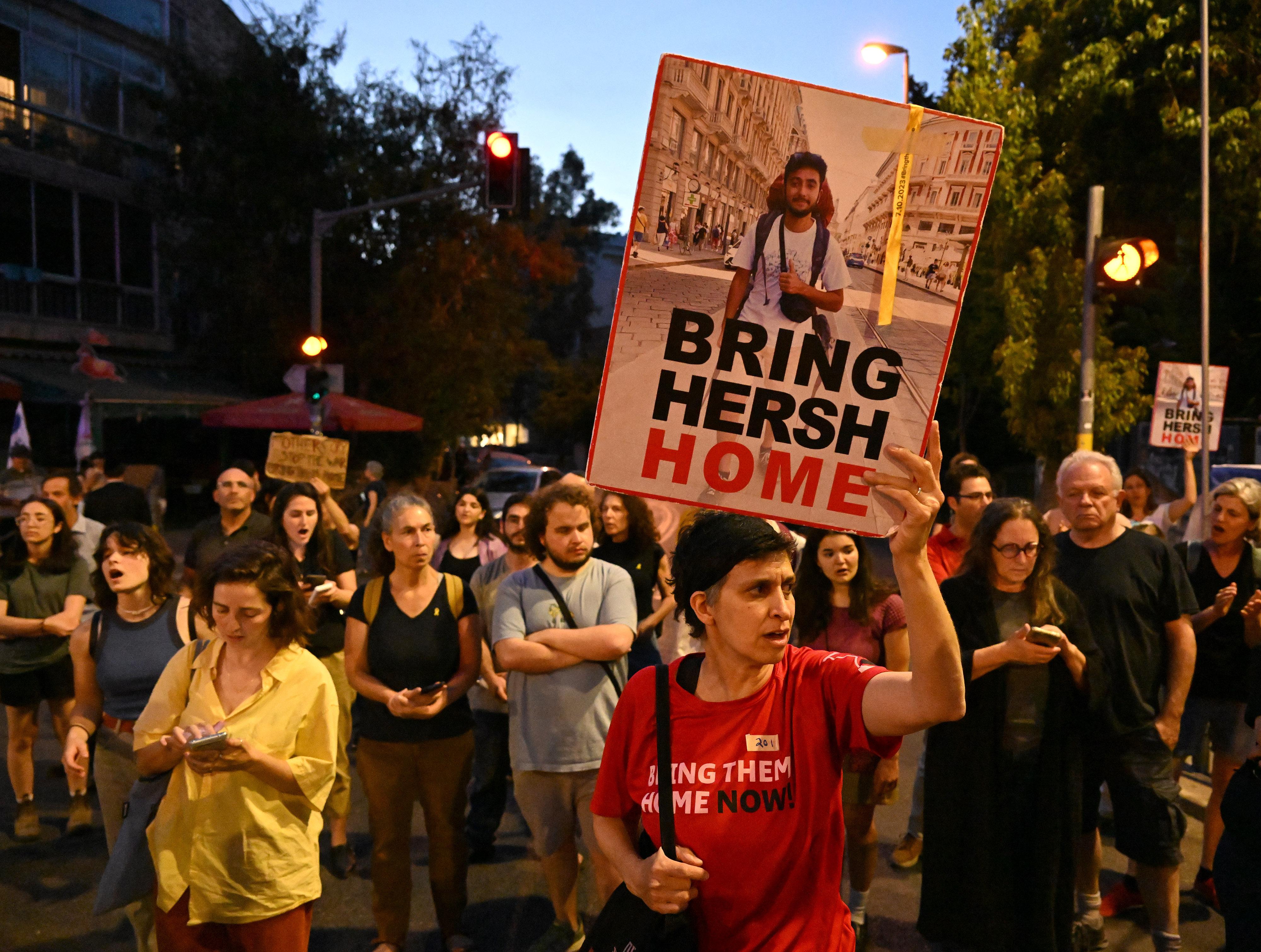 Demonstration für die Freilassung von Hersh Goldberg-Polin