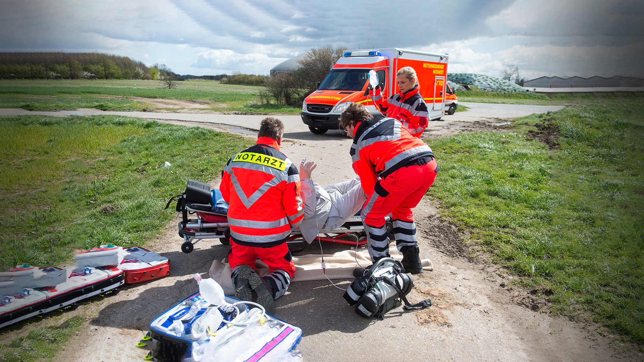 Ein Rettungsdienst im Einsatz