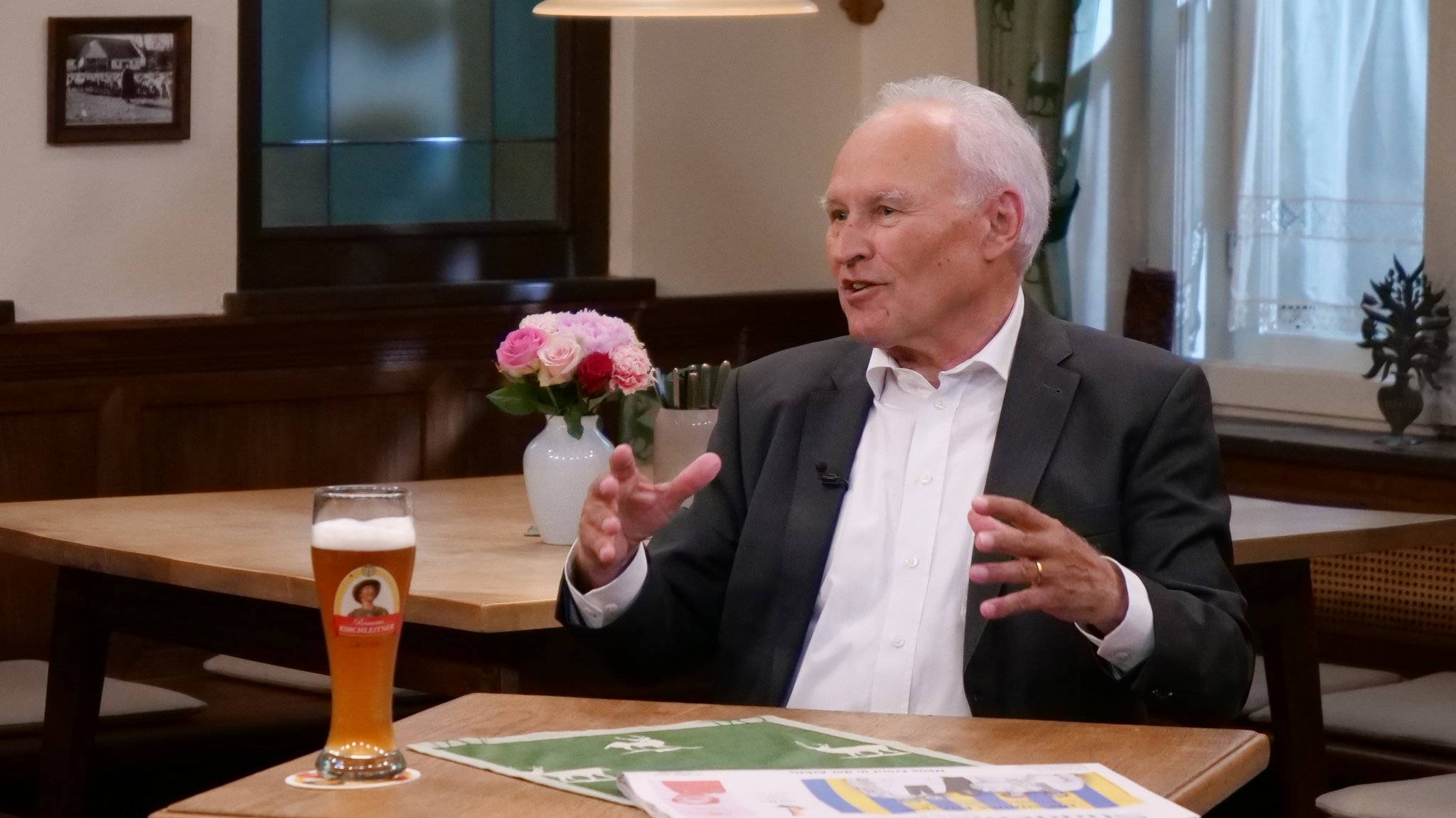 Erwin Huber beim "Sonntags-Stammtisch"