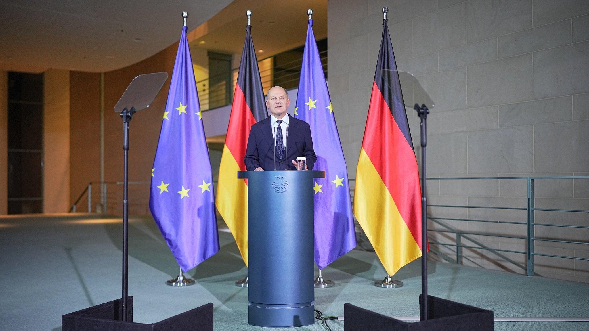 Scholz bei der Verkündung des "Ampel-Aus"