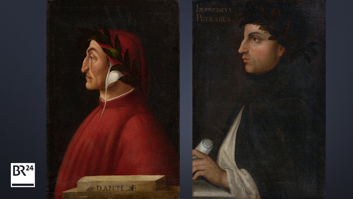 Die Porträts der italienischen Dichtergrößen Dante Alighieri und Giovanni Boccaccio 