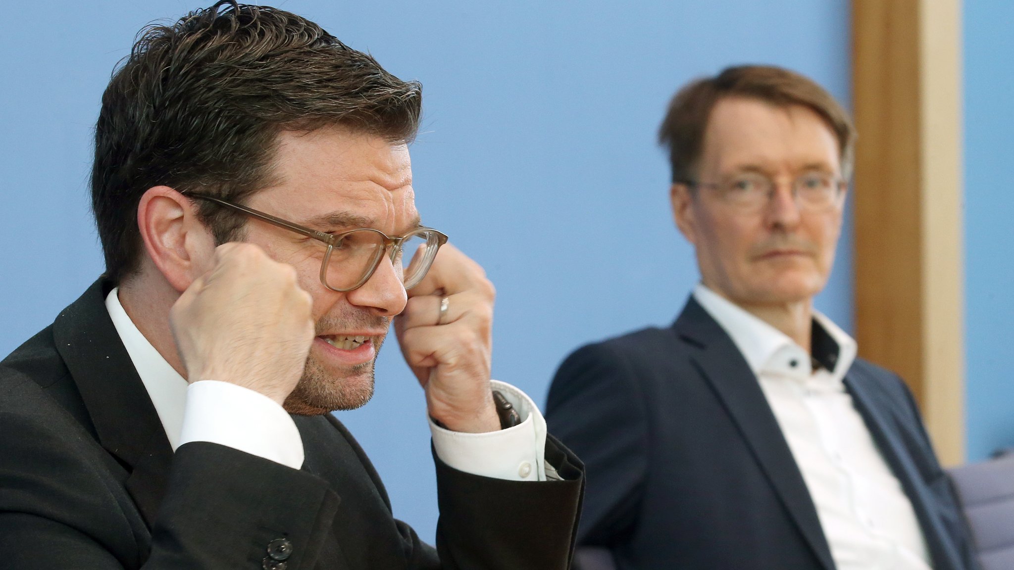 Marco Buschmann (l.) und Karl Lauterbach