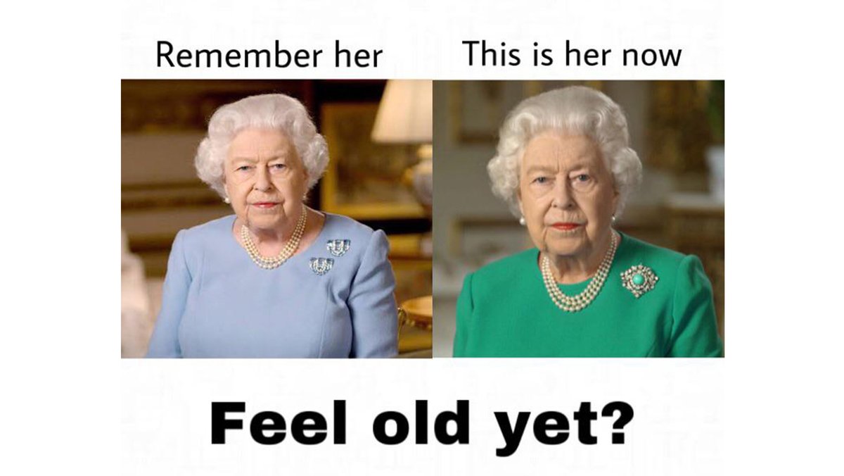 Feel old yet? Queen Elizabeth früher und jetzt.