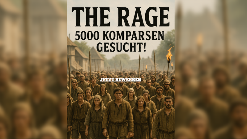 Werbeplakat für dei Komparsensuche zu "The Rage" auf der Webseite von Producer's Friend. | Bild: Producer's Friend Werbeplakat für dei Komparsensuche zu "The Rage" auf der Webseite von Producer's Friend.