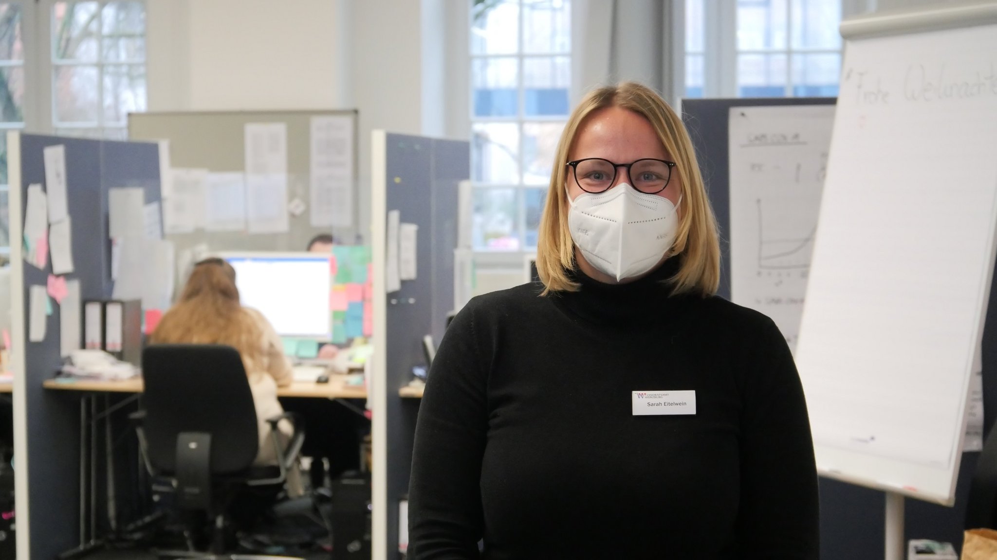 Sarah Eitelwein koordiniert im Gesundheitsamt für Stadt und Landkreis Würzburg unter anderem die Arbeit der Ermittlerteams. Zum Jahreswechsel mussten diese rund 850 positive Personen kontaktieren. 