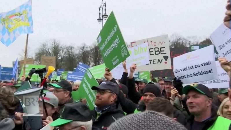 Bauern protestieren in Berlin