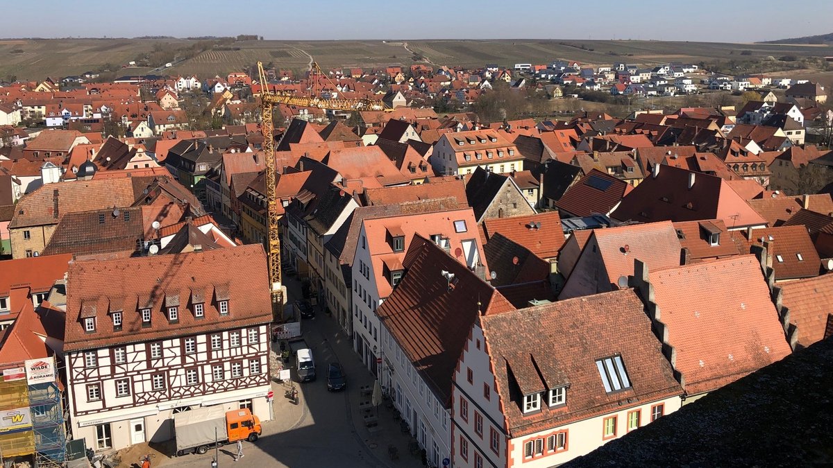 Volkacher Altstadt vom Kirchtum aus gesehen