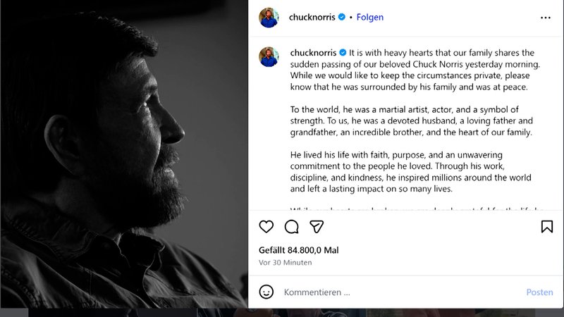 Der US-Schauspieler und Actionstar Chuck Norris ist tot | Bild: BR Der US-Schauspieler und Actionstar Chuck Norris ist tot