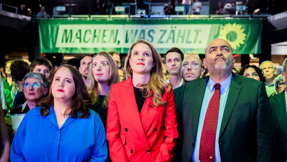 Grünen-Spitze auf Wahlparty