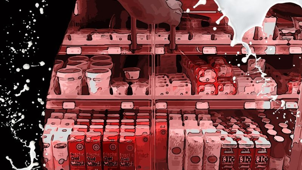 Symbolbild: Milchprodukte in einem Supermarkt