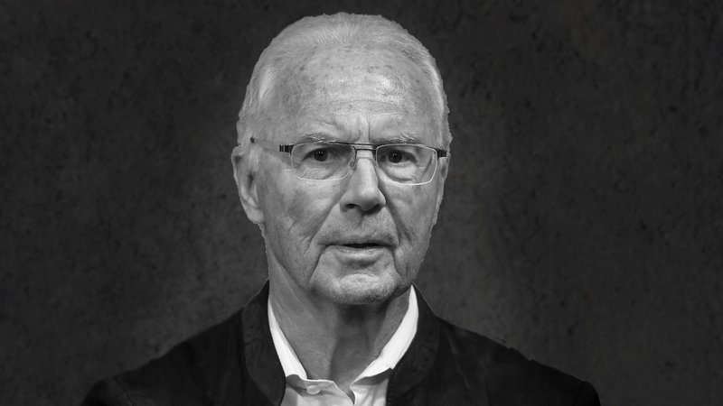 Schwarz-weiß-Foto von Franz Beckenbauer