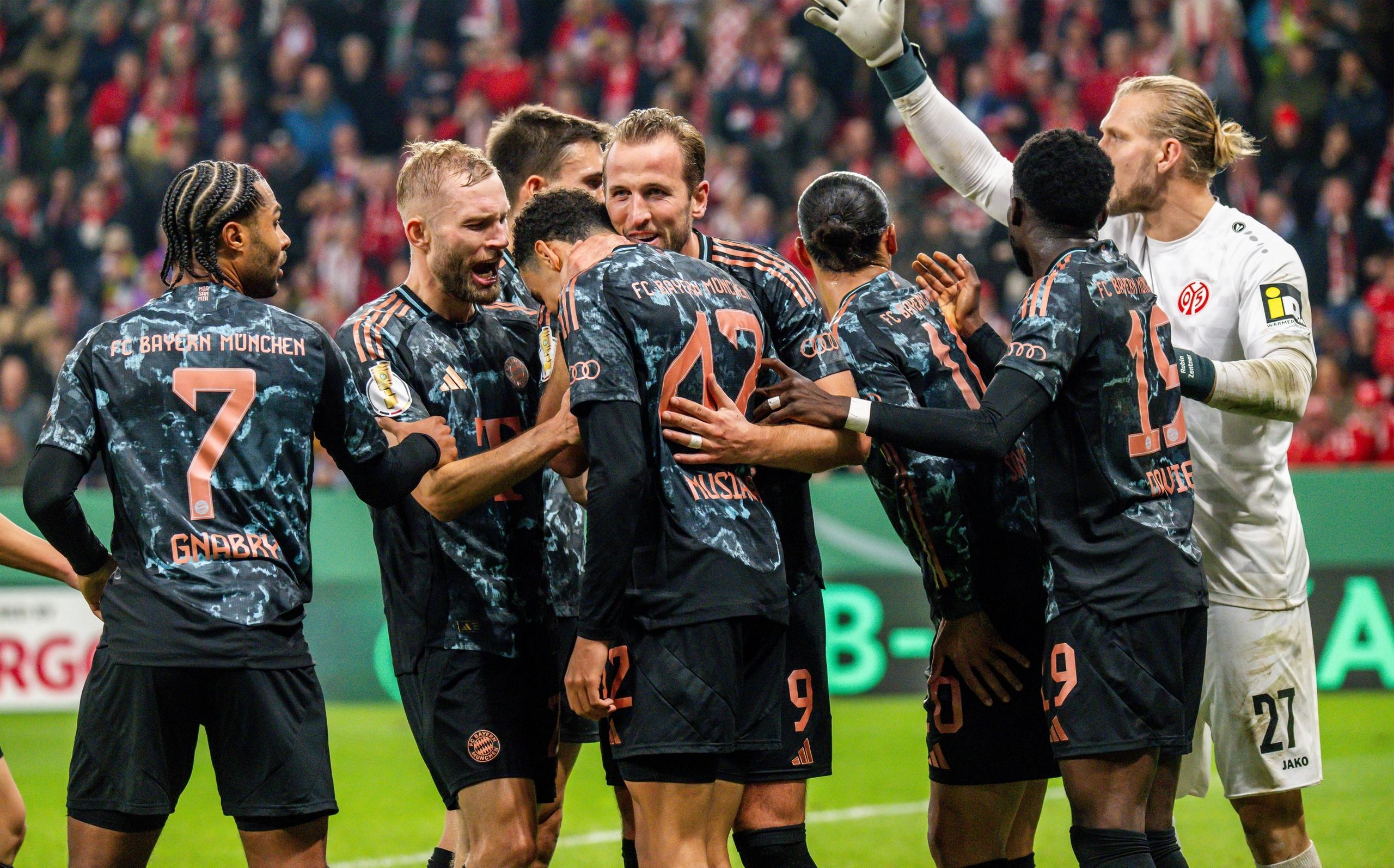 Jamal Musiala beim Jubel in Mainz