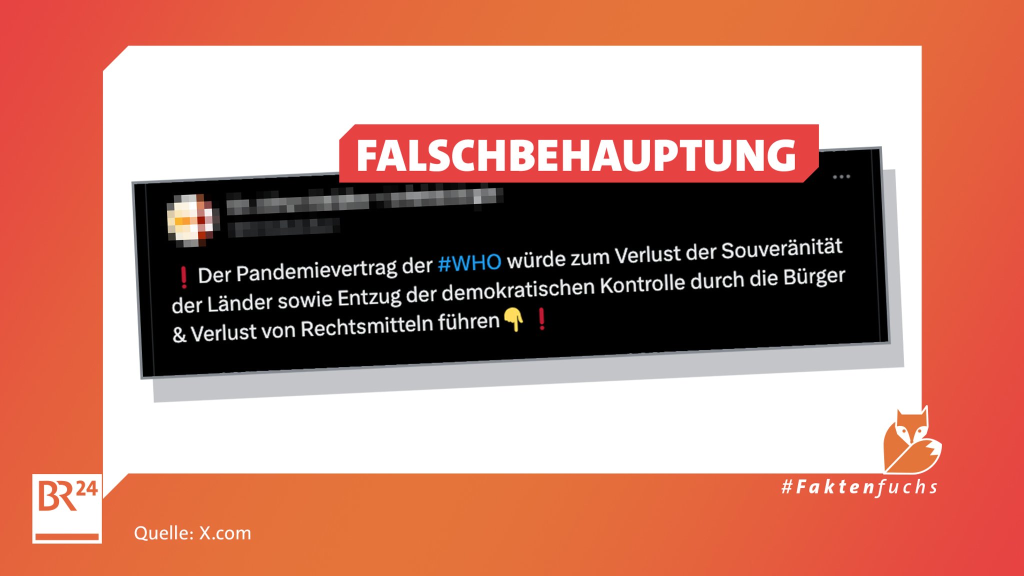 Falschbehauptungen über den WHO-Pandemievertrag verbreiten sich zum Beispiel auf X, ehemals Twitter.