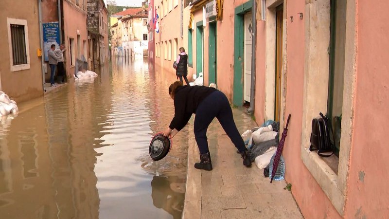 Teile Kroatiens stehen nach heftigen Regenfällen in den vergangenen Tagen unter Wasser. 