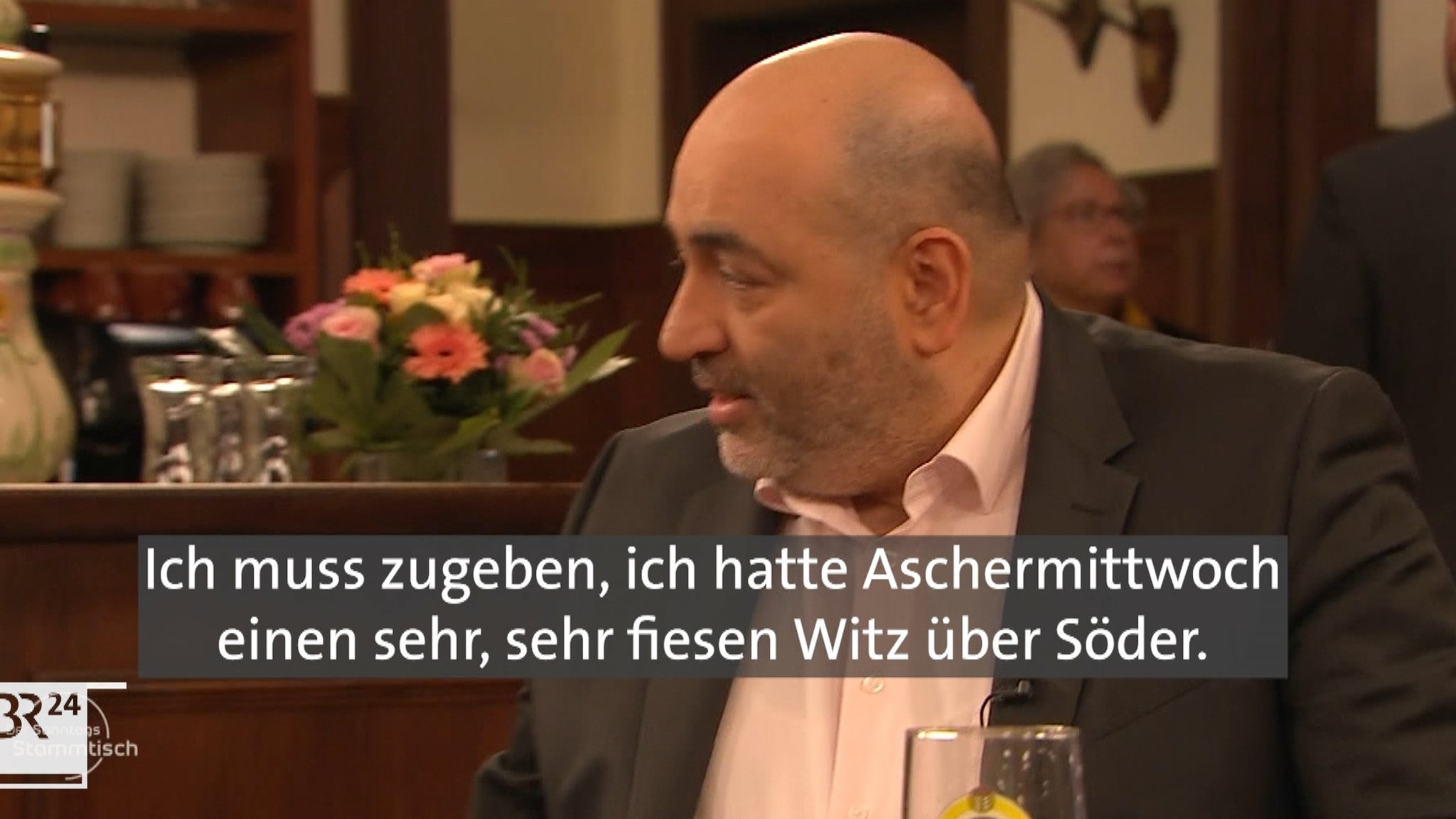 Der Grünen-Chef war zum ersten Mal beim Stammtisch zu Gast.