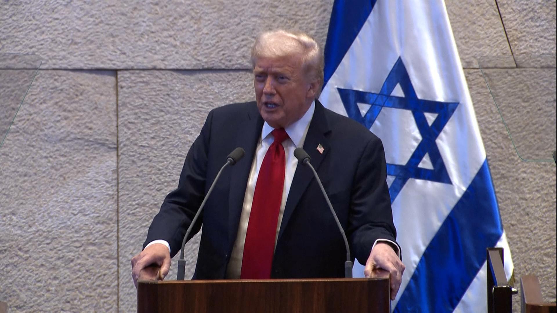 US-Präsident Trump spricht in der Knesset