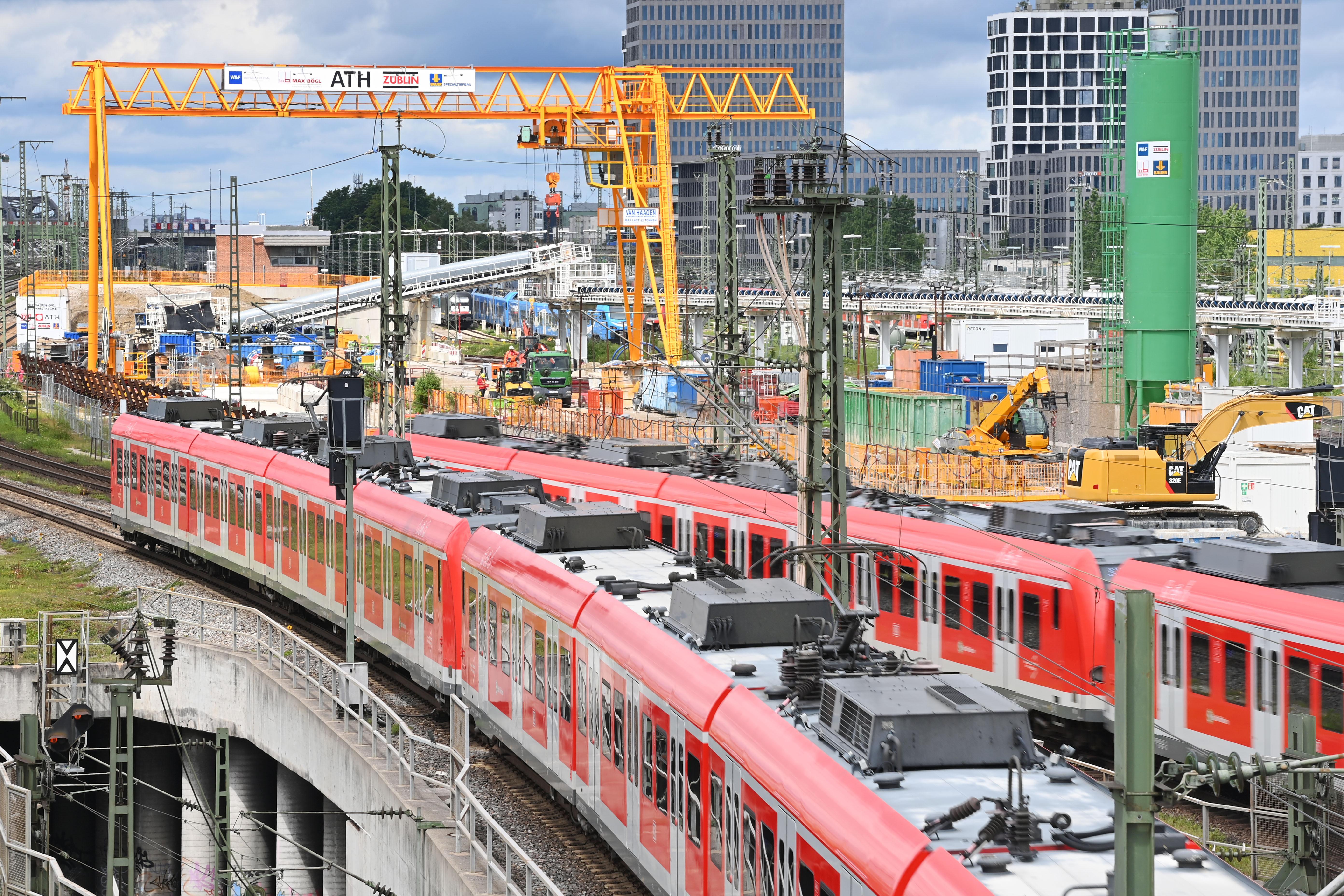 Baustelle der Zweiten Stammstrecke für die Münchner S-Bahn an der Donnersberger Brücke, fotografiert am 24.05.2024.
