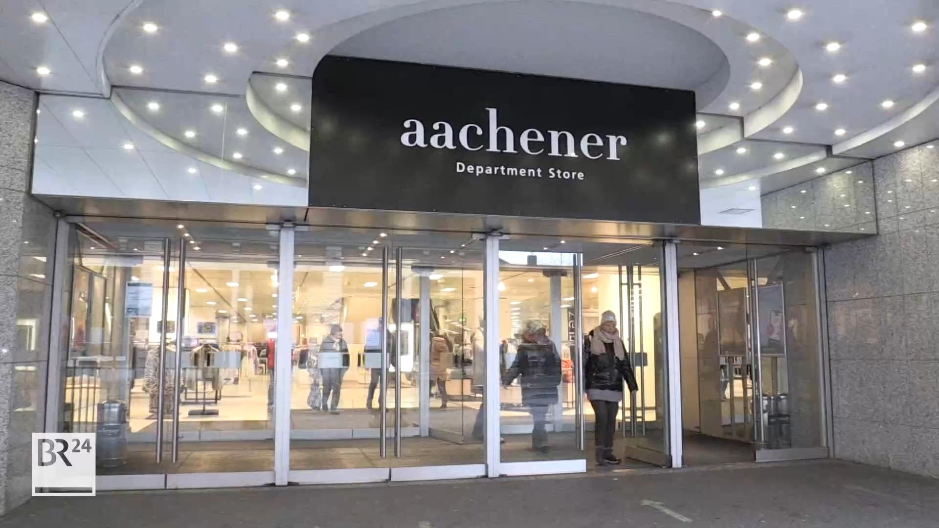 Eingang Modehaus Aachener in Coburg.