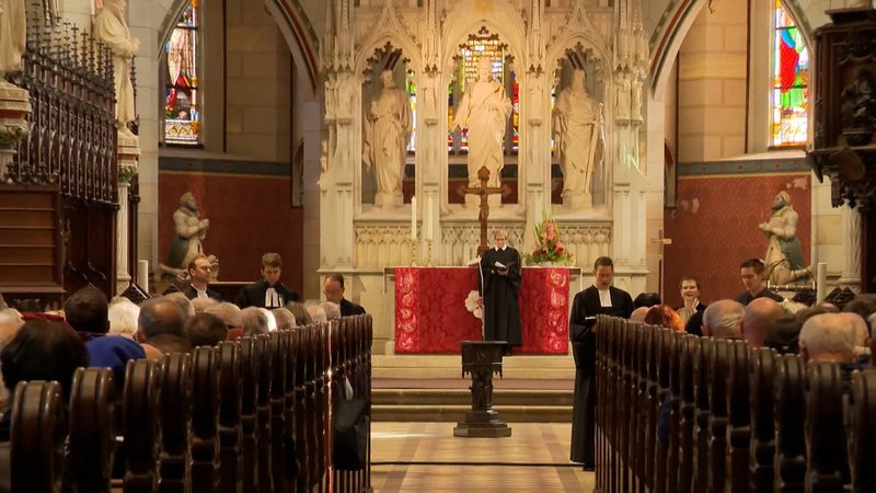 Gottesdienst in Wittenberg, wo Martin Luther seine 95 Thesen veröffentlichte. | Bild: Bayerischer Rundfunk 2025 Gottesdienst in Wittenberg, wo Martin Luther seine 95 Thesen veröffentlichte.