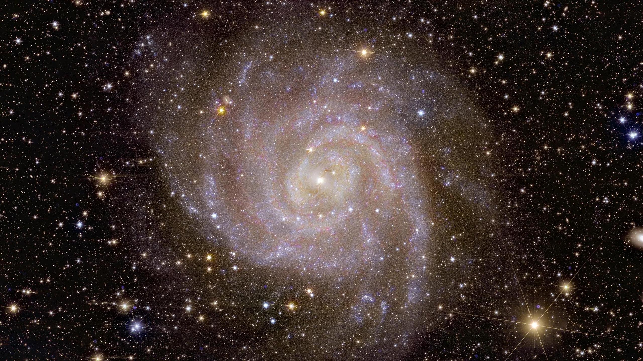 Spiralgalaxie IC 342, in Vollfarbe aufgenommen von der Euclid Sonde der ESA am 7. November 2023