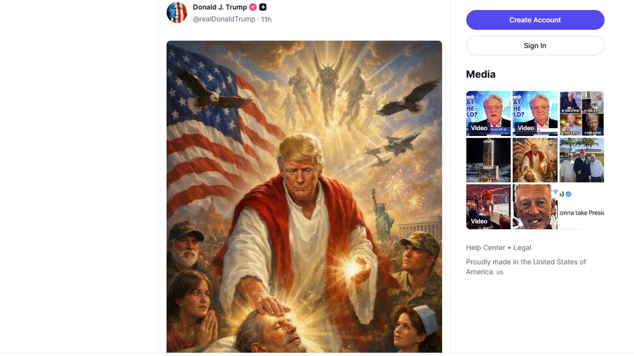 Post von Trump auf Truth Social