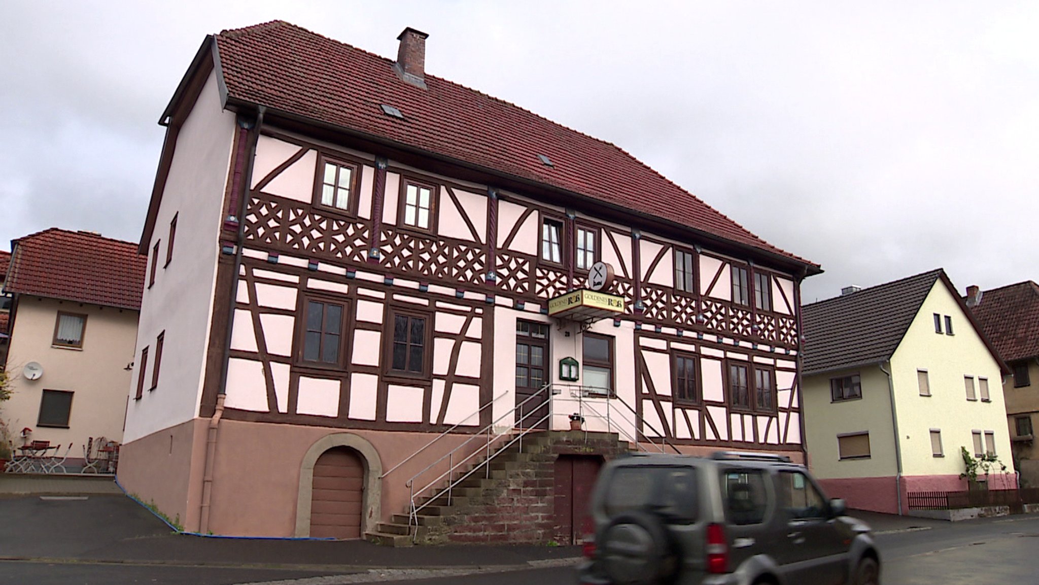 Das "Goldene Roß" in Diebach in einem alten Fachwerkhaus