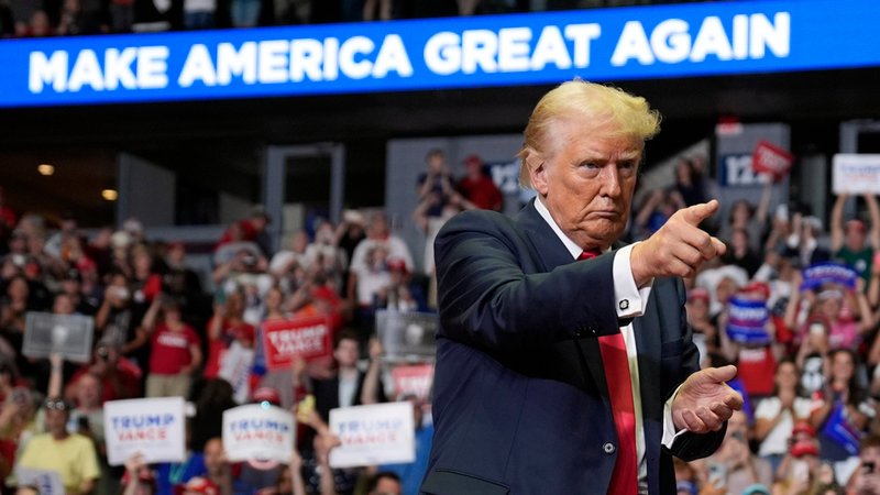 Donald Trump am 20. Juli 2024 | Bild: BR Bild/dpa-Bildfunk/Evan Vucci Donald Trump am 20. Juli 2024